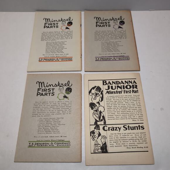 Lot of 4 Minstrel Booklets Denisons Dixie Jubilee Alabama First Part 20s - Picture 2 of 16